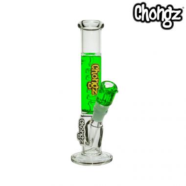 Chongz 23cm "Banana" Liquid Filled Glass Bong - Green