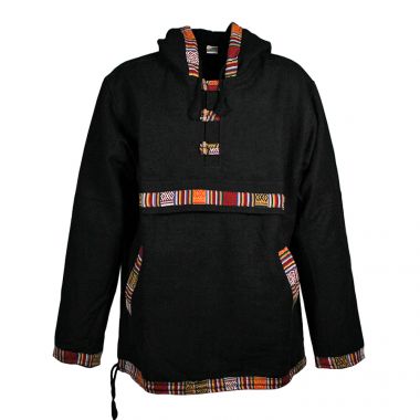Black Bhutan Trimmed Jacket - Medium