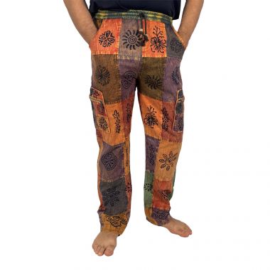 Patchwork Purple Combat Trousers - XL