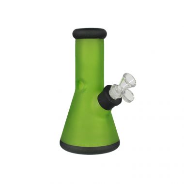 Basil Bush Frosted Glass 20cm Ice Beaker Bong - Green