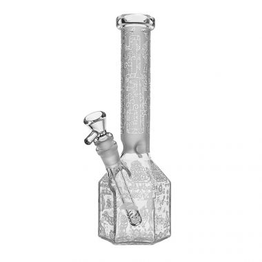 Basil Bush 'Aztec' 29cm Glass Hexagonal Bong