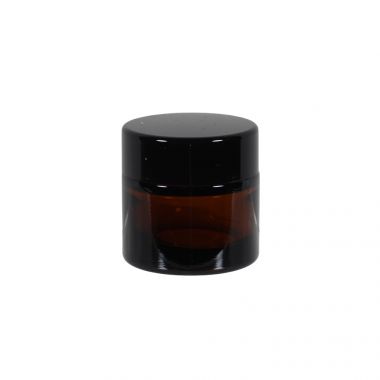 Brown Glass Round Stash Pot