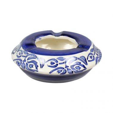 Round Patterned Ceramic Ashtray