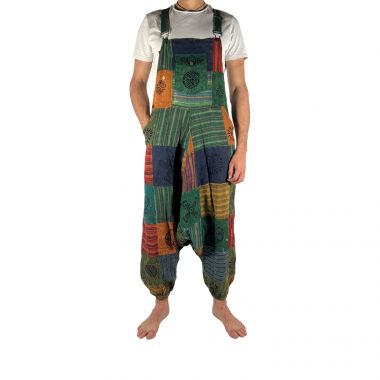 Patchwork Harem Dungarees - Extra Large