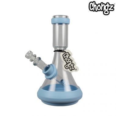 Chongz 20cm "Emmet M" Silicone and Glass Beaker Bong - Blue