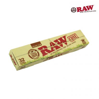 Raw Organic Hemp Kingsize Cones - 32 Pack