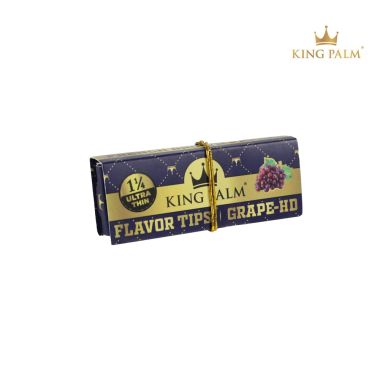 King Palm French Brown 1 1/4 Rolling Papers with Flavour Tips