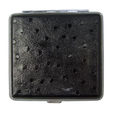 Faux Leather Cigarette Case - Black