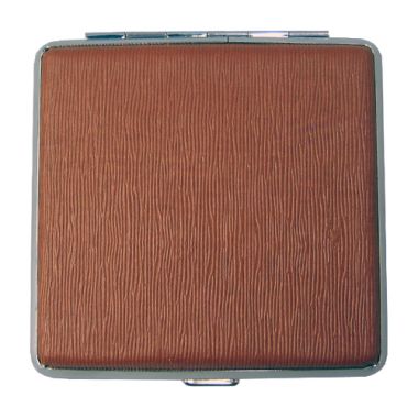 Faux Leather Cigarette Case - Brown