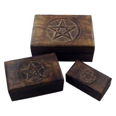 Wooden Pentagram Boxes