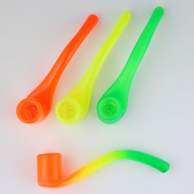 Neon Glass Bent Smokey Pipe