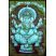 Ganesha with Parashu Batik Small - Green