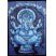 Ganesha with Parashu Batik Small - Blue