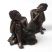 Image 2 of Wood Effect Small Thai Buddha Figurines - Head on Knee - Pair