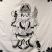 Image 2 of Black & White Ganesha Bedspread