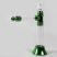 Portable Aluminium & Glass Waterpipe - Green
