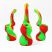 Image 1 of Rasta Silicone Bubbler Type Waterpipe 12.5cm