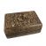 Medium Carved Wooden Flower Lock Boxes - Star & Moon