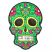 Rubber Skull Magnet - Green