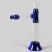 Portable Aluminium & Glass Waterpipe - Blue