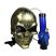 Image 2 of Metallic Skull Gas Mask Bong