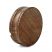 Image 3 of Wood and Nickel Round Ashtray