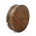 Image 3 of Wood and Nickel Round Ashtray