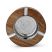 Image 4 of Wood and Nickel Round Ashtray