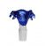 Image 2 of Jaxx USA 'Cobra Kai' Blue Glass Bowl