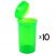 19 Dram Pop Top Vial - Transparent Green - 10 x 19 Dram Vials