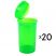 19 Dram Pop Top Vial - Transparent Green - 20 x 19 Dram Vials