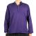 Plain Purple Cotton Grandad Shirt - Large