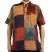 Patchwork Short-Sleeve Grandad Shirt - XL