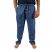 Striped Cotton Trousers - Dark Blue - Large