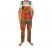 Patchwork Heavyweight Cotton Dungarees - Orange - Extra Large