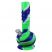 Silicone Round Base Bong - Green & Blue