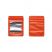 Plain Mylar Bag 3.5g with Square Window - Orange