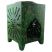 Large Sun Square Jali Oil Burners - Green